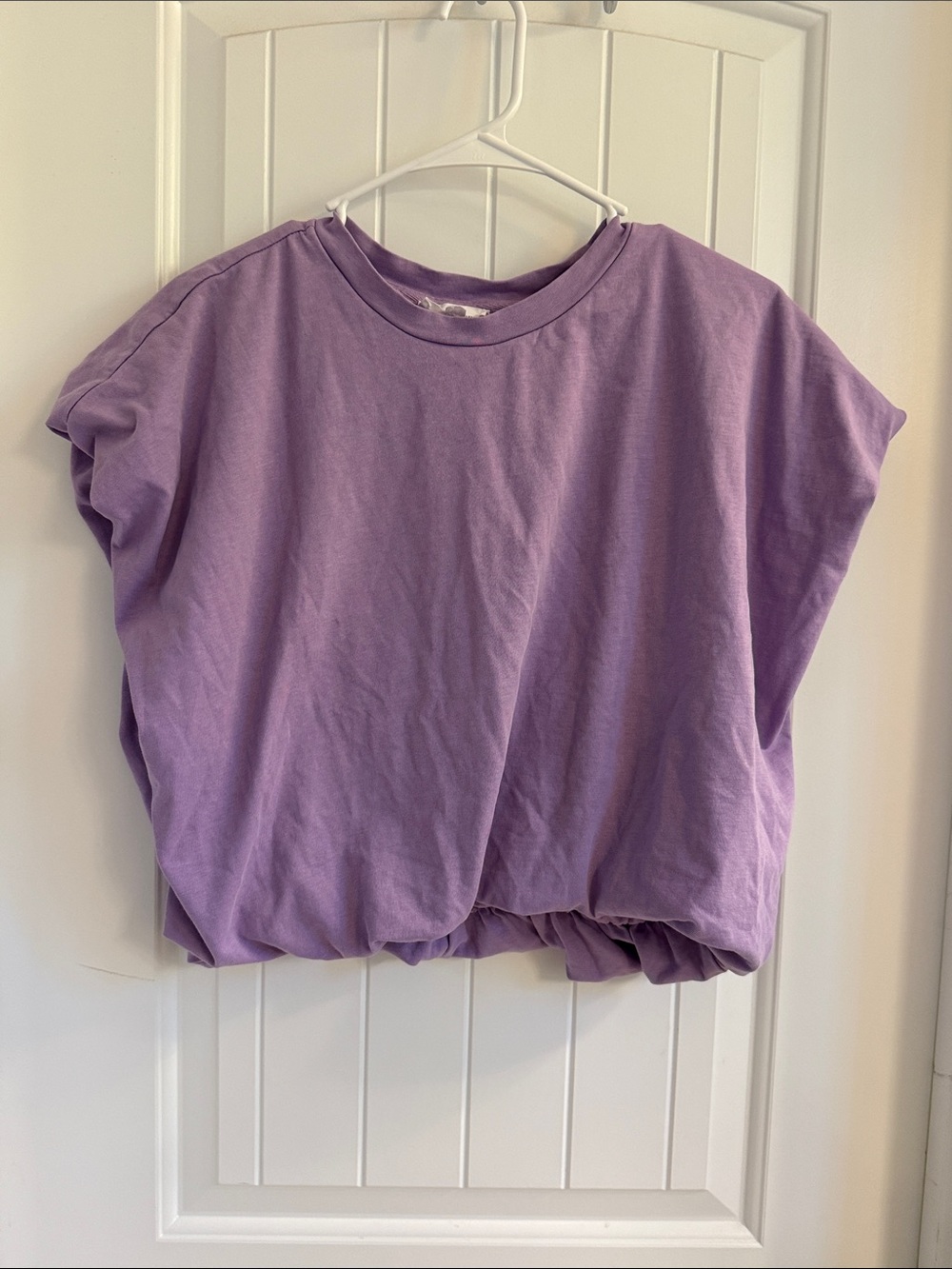 Grey Lab Lavender High Low Bubble Shirt Size Small Cotton Tee
